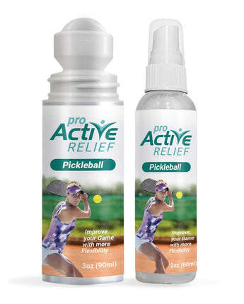 1 Spray-on Pickleball Relief (2oz) + 1 Roll-on Pickleball Relief (3oz)